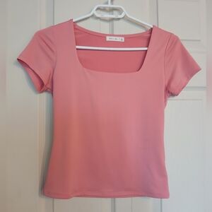 🤯2/$15 Active USA Pink Women's T Shirt Top, Size Medium (M)